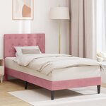 vidaXL Cadre de lit avec tête de lit Rose 80 x 200 cm Velours