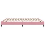 vidaXL Sommier à lattes de lit sans matelas rose 180x220 cm velours