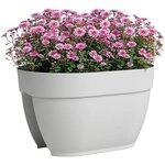 Jardinière balcon CAPRI CAMPANA 40 ma - Blanc - 39 x 25 6 x 22 5 cm