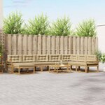 vidaXL Ensemble de canapés d'extérieur 9 pc Blanc et Beige