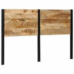 vidaXL Tête de lit 160 cm bois massif manguier et fer