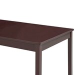 vidaXL Table à manger Marron foncé 180x90x73 cm Bois de pin