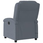vidaXL Fauteuil inclinable de massage électrique gris foncé velours