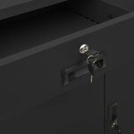 vidaXL Armoire de bureau et jardinière Anthracite 90x40x125 cm Acier