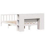 vidaXL Lit bibliothèque sans matelas blanc 160x200 cm bois pin massif