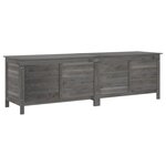 vidaXL Boîte de rangement de jardin anthracite bois massif de sapin