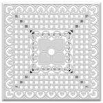 vidaXL Table de jardin blanc 80x80x75 cm aluminium coulé