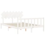 vidaXL Cadre de lit sans matelas blanc 140x190 cm bois de pin massif