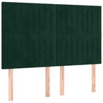 vidaXL Sommier à lattes de lit et matelas Vert foncé 140x200cm Velours