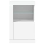 vidaXL Armoire latérale avec éclairage LED blanc bois d'ingénierie