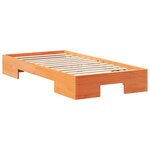 vidaXL Cadre de lit surélevé Marron 90 x 190 cm Bois massif en pin