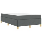 vidaXL Cadre de lit avec matelas Gris foncé 120 x 200 cm tissu