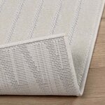vidaXL Tapis de surface Carré HUARTE Crème 200 x 200 cm Polyester
