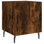 vidaXL Tables de chevet 2 Pièces chêne fumé 40x40x50 cm bois d'ingénierie