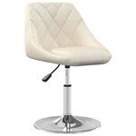 Vidaxl chaises pivotantes de salle à manger 2 pcs crème velours