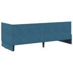vidaXL Cadre de lit d'angle avec matelas 2 pc Bleu 80 x 200 cm Velours
