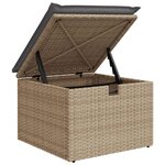 vidaXL Salon de jardin avec coussins 8 Pièces beige résine tressée