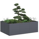 vidaXL Jardinière anthracite 120x80x40 cm acier