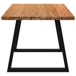 vidaXL Table à manger marron clair bois de chêne massif rectangulaire
