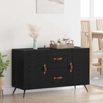 vidaXL Buffet Chêne noir 100 x 36 x 60 cm Bois d'ingénierie