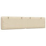 vidaXL Coussin de tête de lit crème 200 cm tissu
