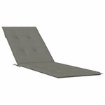 vidaXL Coussin de chaise longue gris foncé mélangé (75+105) x 50 x 4 cm
