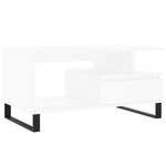 vidaXL Table basse Blanc 90x49x45 cm Bois d'ingénierie