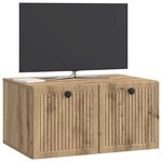 vidaXL Meuble TV mural 59 5 x 41 x 30 cm Chêne artisanal