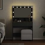 vidaXL Table de Toilette avec tiroir Chêne noir 80 x 41 x 134 5 cm