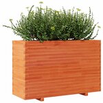 vidaXL Jardinière cire marron 110x40x72 cm bois de pin massif
