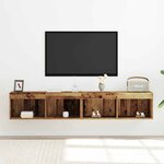 vidaXL Ensemble meuble TV avec LED 2 Pièces Bois ancien 80 x 30 x 30 cm