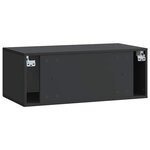 vidaXL Meuble TV mural Noir 78 5 x 41 x 30 cm Bois d'ingénierie