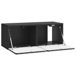 vidaXL Meuble TV mural Noir 78 5 x 31 x 30 cm Bois d'ingénierie