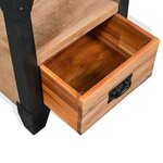 vidaXL Tables de chevet 2 Pièces Bois d'acacia massif Acier 40x30x54 cm