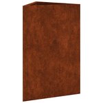 vidaXL Jardinières 2 Pièces triangulaire acier résistant aux intempéries