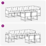 vidaXL Ensemble de canapés d'extérieur 8 pc Naturel et Beige