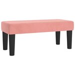 vidaXL Sommier à lattes de lit et matelas Rose 80x200 cm Velours