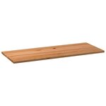 vidaXL Dessus de table marron clair bois chêne massif rectangulaire