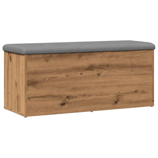 vidaXL Banc de rangement chêne artisanal 102x42x45cm bois d'ingénierie