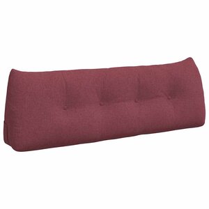 vidaXL Coussin de Dos Bordeaux 140 x 24 x 50 cm tissu
