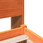 vidaXL Lit bibliothèque sans matelas cire marron 140x190cm bois massif