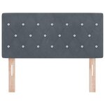vidaXL Tête de lit avec tête de lit Gris foncé 90 cm Cuir synthétique
