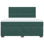 vidaXL Sommier à lattes de lit et matelas Vert foncé 180x200cm Velours