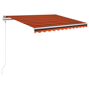 vidaXL Auvent rétractable automatique 300x250 cm Orange et marron