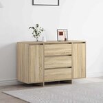 vidaXL Buffet en chêne Sonoma 120x41x75 cm en bois d'ingénierie