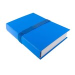 Chemise dos extensible balacron sangle scratch avec Rabat en pied de page 24 x 32 Bleu EXACOMPTA