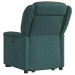 vidaXL Fauteuil inclinable vert foncé tissu