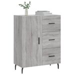 vidaXL Buffet sonoma gris 69 5x34x90 cm bois d'ingénierie