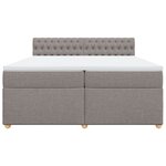 vidaXL Sommier à lattes de lit avec matelas Taupe 200x200 cm Tissu