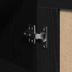 vidaXL Armoire Noire Chêne 69 5x34x90 cm Bois Aggloméré